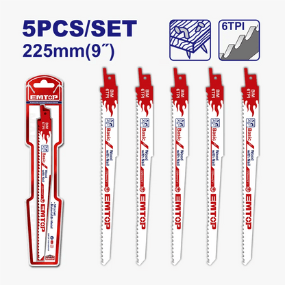 Lames de scie á sabre 225MM EMTOP ERSB1111DF - SME IMPORT