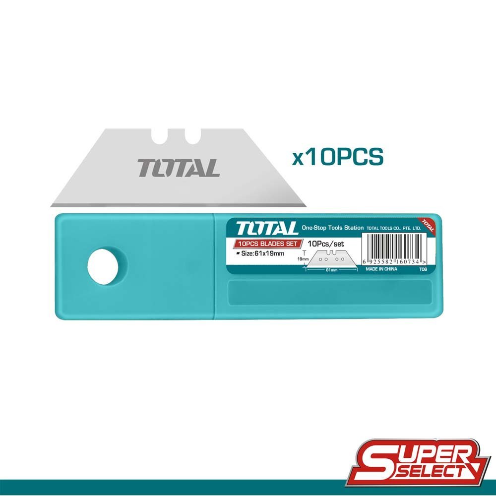 Lames jx 10 61x19 mm TOTAL couteaux utilitaires professionnelles 10 pièces THT519001 - SME IMPORT