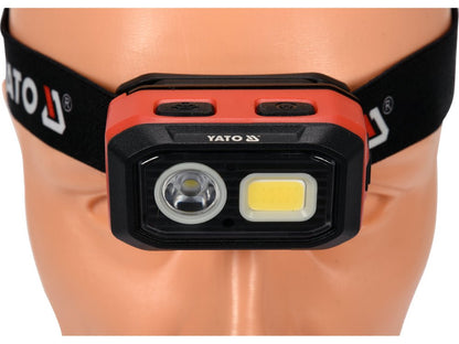 LAMPE FRONTALE RECHARGEABLE 1000mAh — YATO YT-08593 - SME IMPORT