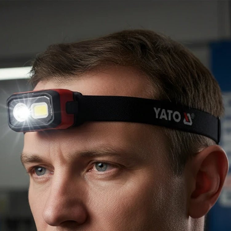LAMPE FRONTALE RECHARGEABLE 1000mAh — YATO YT-08593 - SME IMPORT