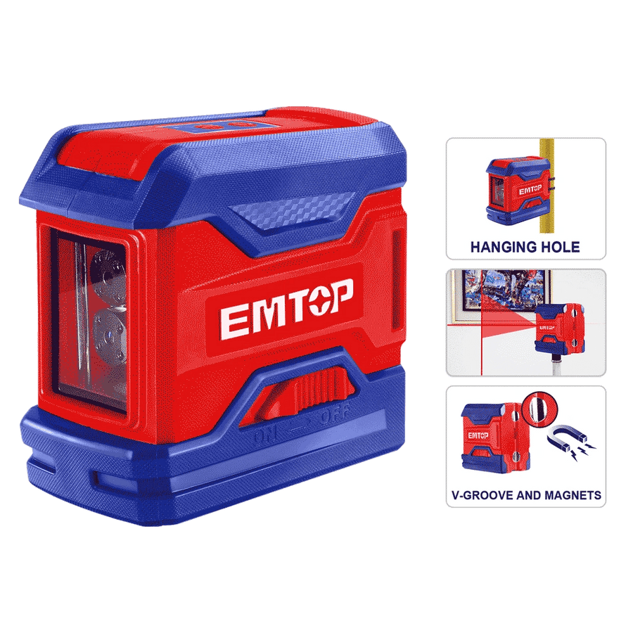 Laser 2 lignes rouge 15M EMTOP ESLE21501 - SME IMPORT