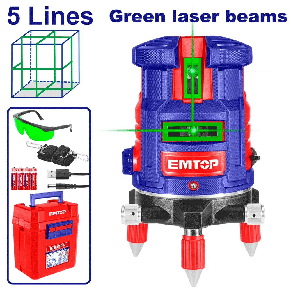 Laser 5 lignes vert 30M EMTOP ESLE53003 - SME IMPORT