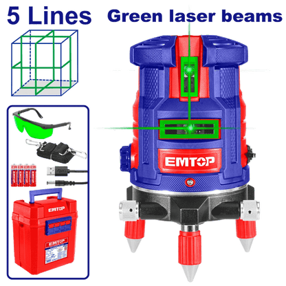 Laser 5 lignes vert 30M EMTOP ESLE53003 - SME IMPORT