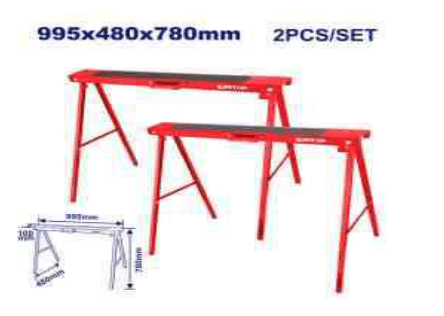 Lot de tréteaux métalliques – EMTOP EMDZ1510 - SME IMPORT