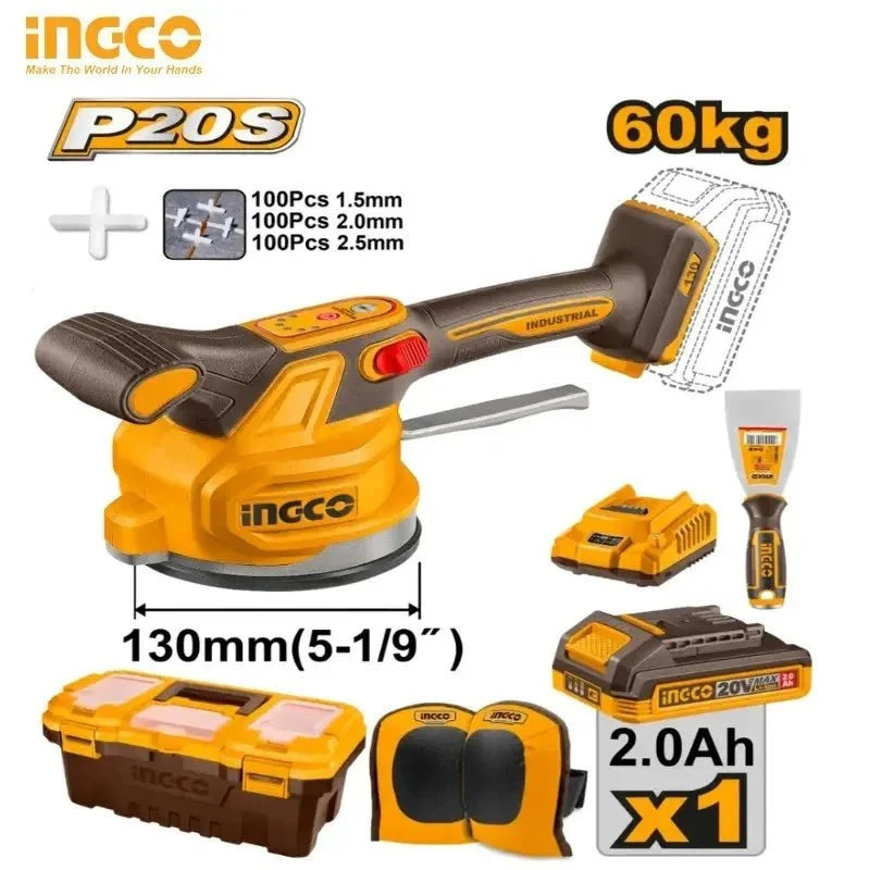 MACHINE VIBRANTE POUR CARRELAGE SANS FIL INGCO CTVLI20018 - INGCO SME TUNISIE