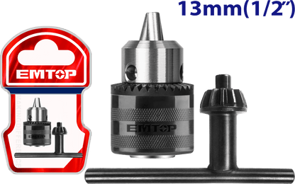 Mandrin à clé de 13 mm EMTOP EKCK1301 - SME IMPORT