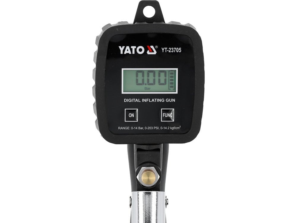 MANOMETRE DE GONFLAGE 1/4" LCD 15Bar — YATO YT-23705 - SME IMPORT