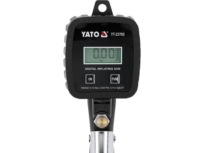MANOMETRE DE GONFLAGE 1/4" LCD 15Bar — YATO YT-23705 - SME IMPORT