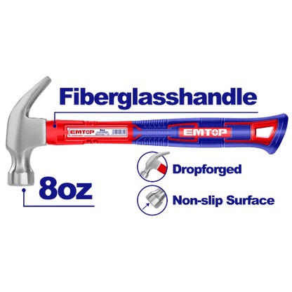 Marteau arrache clous 220G m-fib EMTOP EHAMCH0801 - SME IMPORT