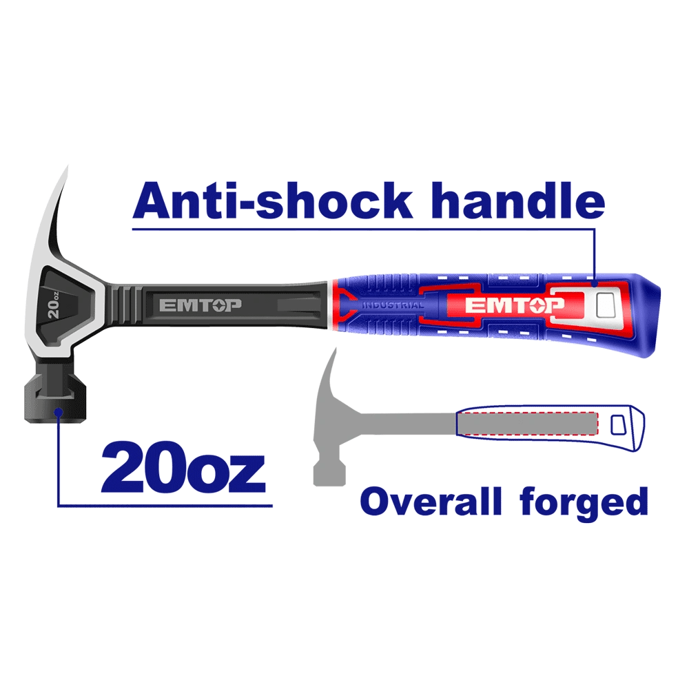Marteau arrache clous 560G EMTOP EHAMCH2020 - SME IMPORT