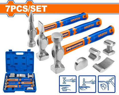 Marteau carrossier 7pcs WADFOW WHZ1D07 - SME IMPORT