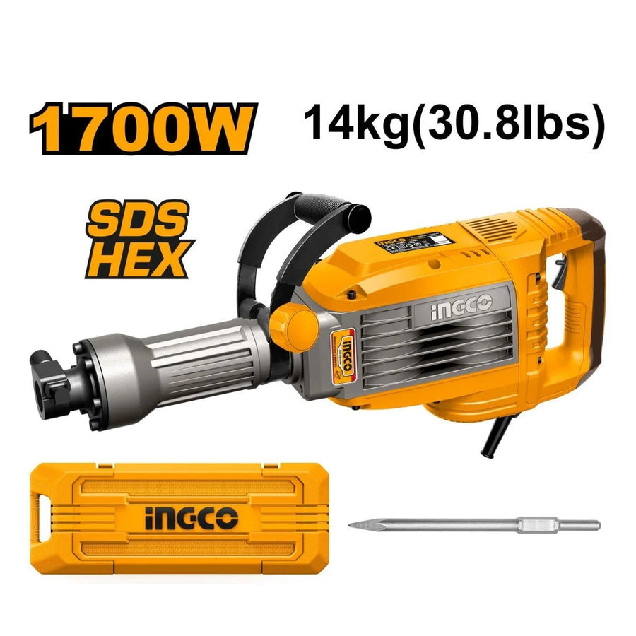 Marteau de démolition 1700 W 14 kg INGCO PDB170068 - SME IMPORT