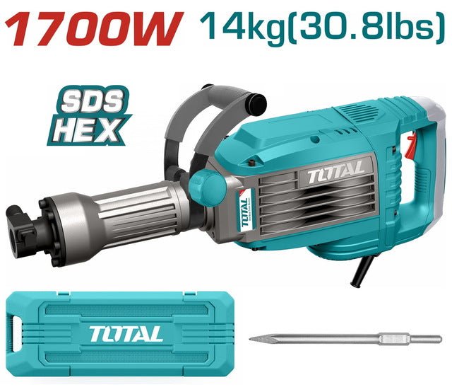 Marteau démolition 1700 w 50 j TOTAL béton TH217068 - SME IMPORT
