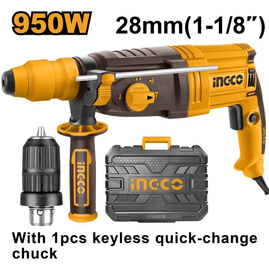 Marteau Perforateur Ingco 950 W Puissance Pour Pros