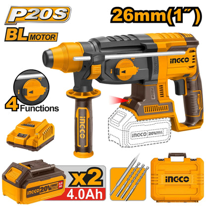 Marteau perforateur sans fil INGCO CRHLI202482 – 20 V, 24 mm - SME IMPORT