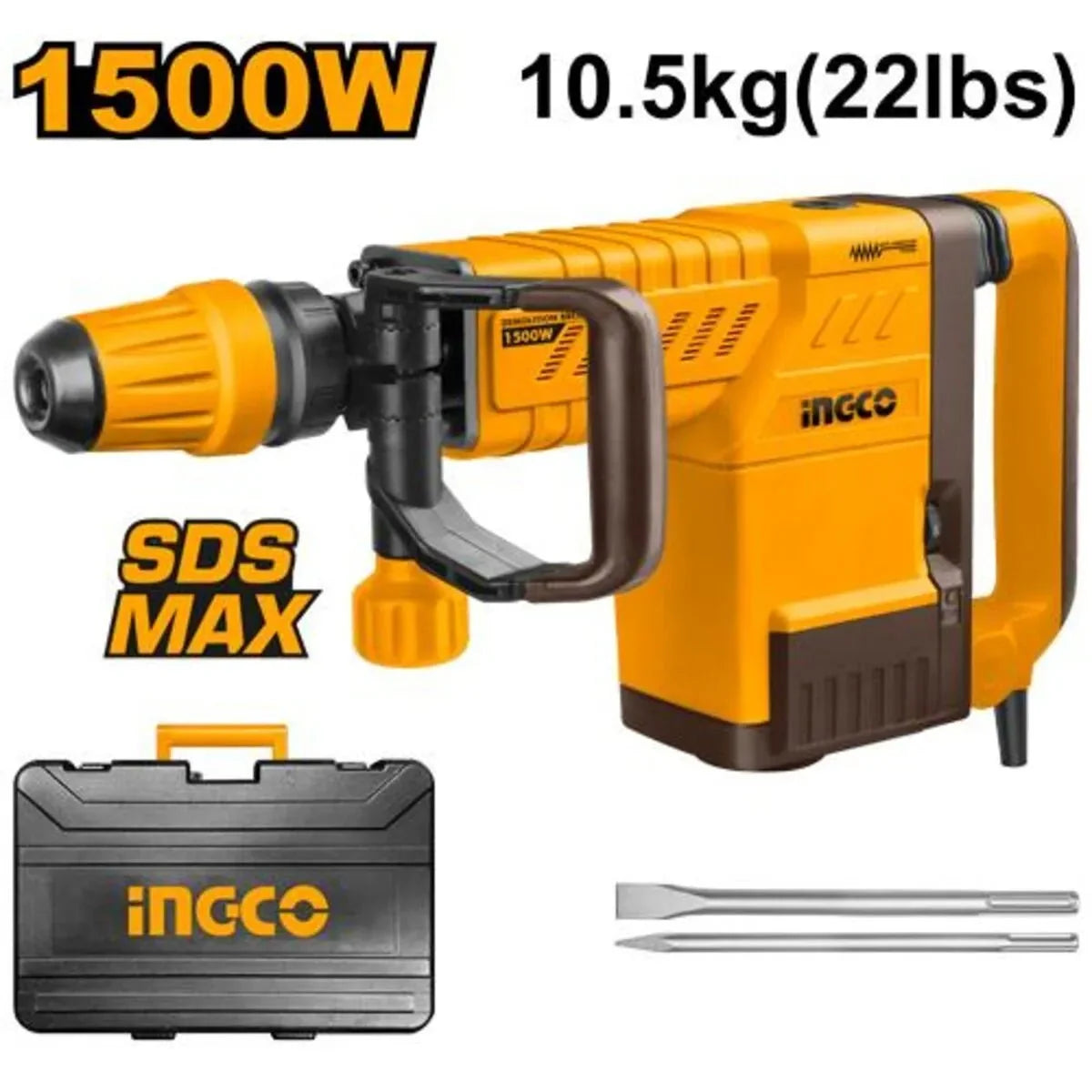 Marteau Piqueur 11Kg Puissant Ingco PDB15006 Pro Pour Pros