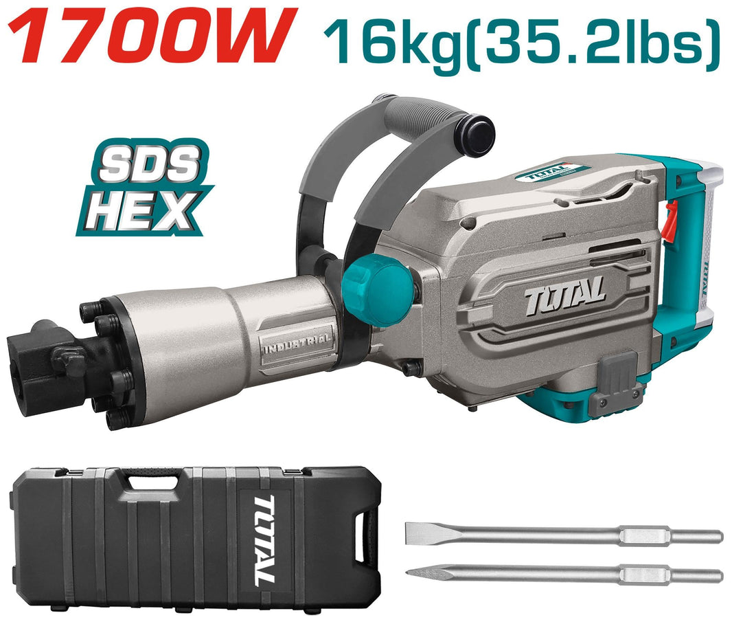 Marteau Piqueur 1700 W 16 kg Démolition Total TH215456 - SME IMPORT