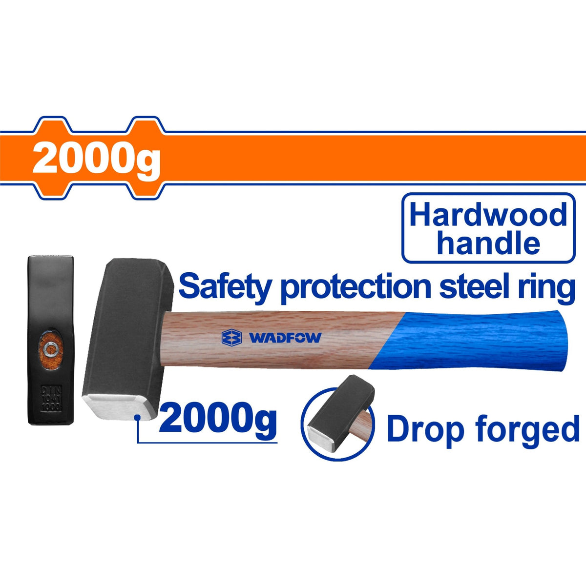 Massette carre m/bois 2.0kg WADFOW WMB2320 - SME IMPORT