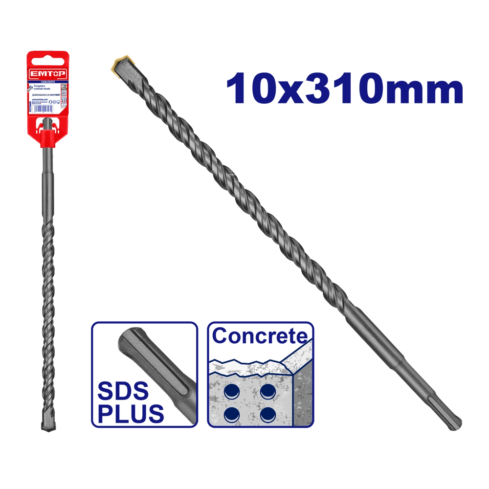 Mèche SDS plus ø 10X310MM EMTOP EHDR11005 - SME IMPORT