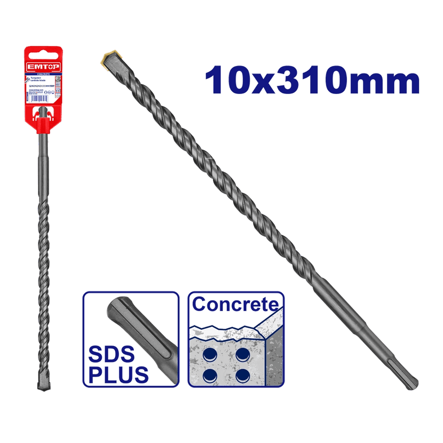 Mèche SDS plus ø 10X310MM EMTOP EHDR11005 - SME IMPORT