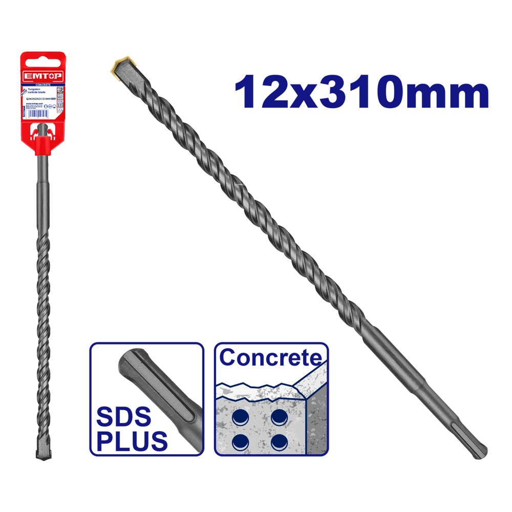 Mèche SDS plus ø 12X310MM EMTOP EHDR11205 - SME IMPORT
