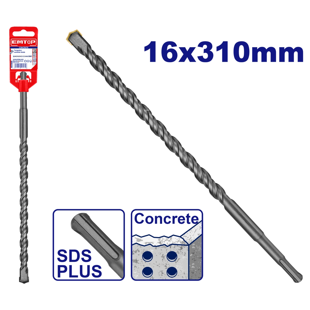 Mèche SDS plus ø 16X310MM EMTOP EHDR11605 - SME IMPORT