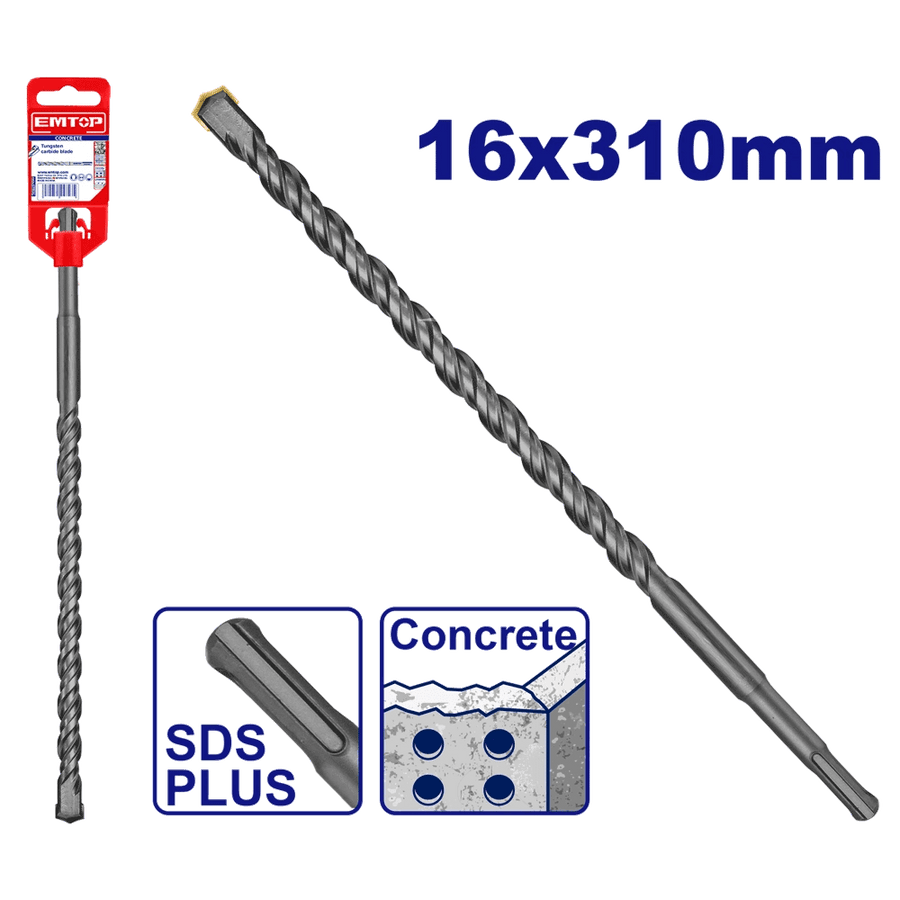 Mèche SDS plus ø 16X310MM EMTOP EHDR11605 - SME IMPORT