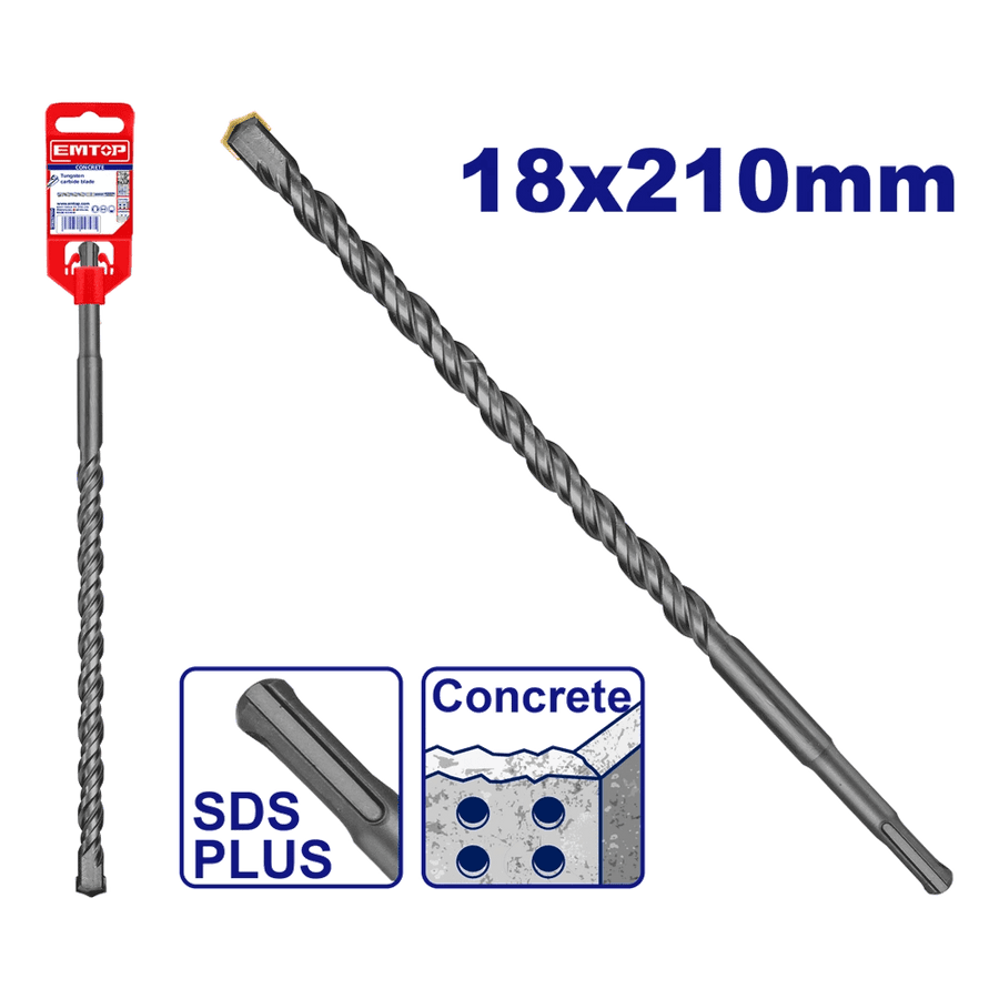 Mèche SDS plus ø 18X210MM EMTOP EHDR11803 - SME IMPORT