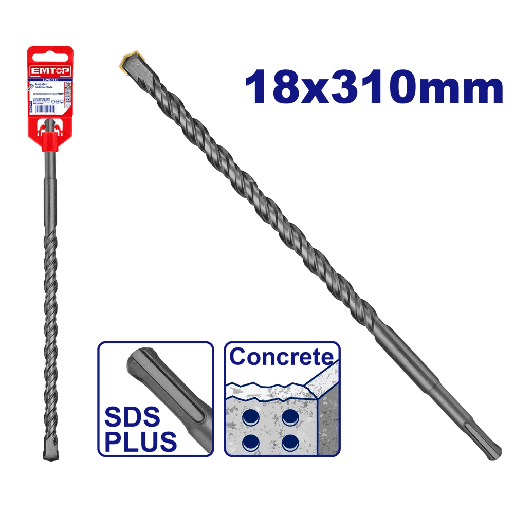 Mèche SDS plus ø 18X310MM EMTOP EHDR11805 - SME IMPORT