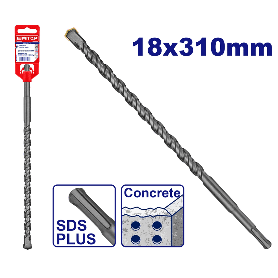 Mèche SDS plus ø 18X310MM EMTOP EHDR11805 - SME IMPORT