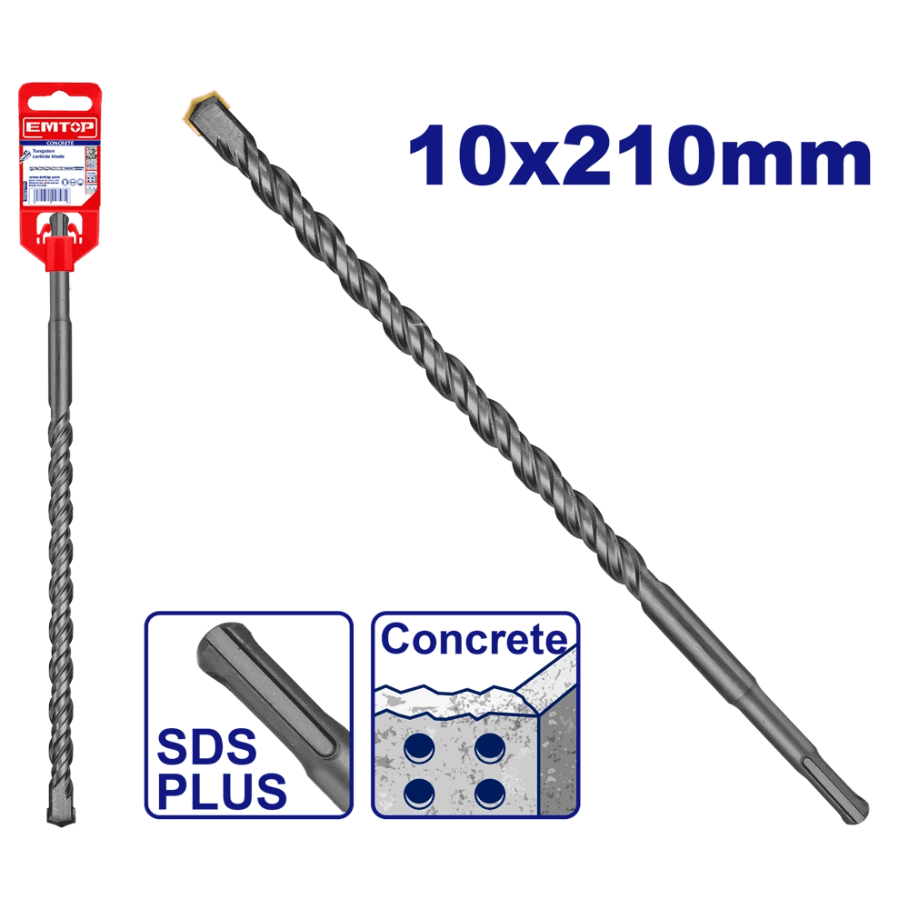 Mèche SDS plus Ø10X210MM EMTOP EHDR11003 - SME IMPORT