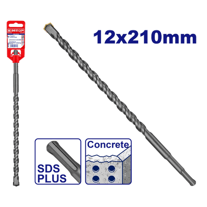 Mèche SDS plus Ø12X210MM EMTOP EHDR11203 - SME IMPORT