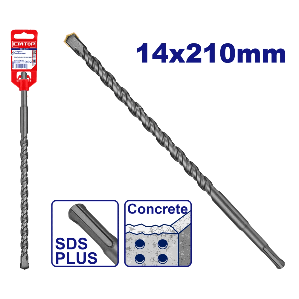 Mèche SDS plus Ø14X210MM EMTOP EHDR11403 - SME IMPORT