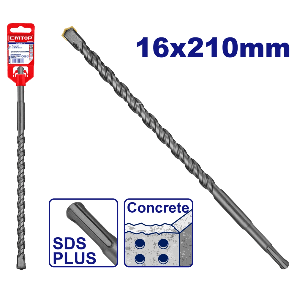 Mèche SDS plus Ø14X210MM EMTOP EHDR11603 - SME IMPORT