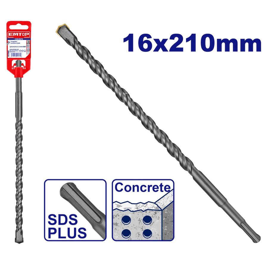 Mèche SDS plus Ø14X210MM EMTOP EHDR11603 - SME IMPORT