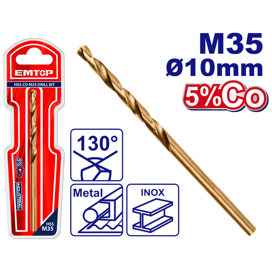 Mèches acie M35 HSS ø 10MM EMTOP ETDB131001 - SME IMPORT