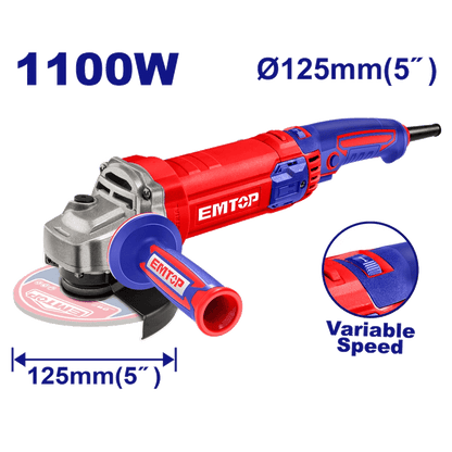 Meule 125 1100W a variateur EMTOP EAGRS11053 - SME IMPORT
