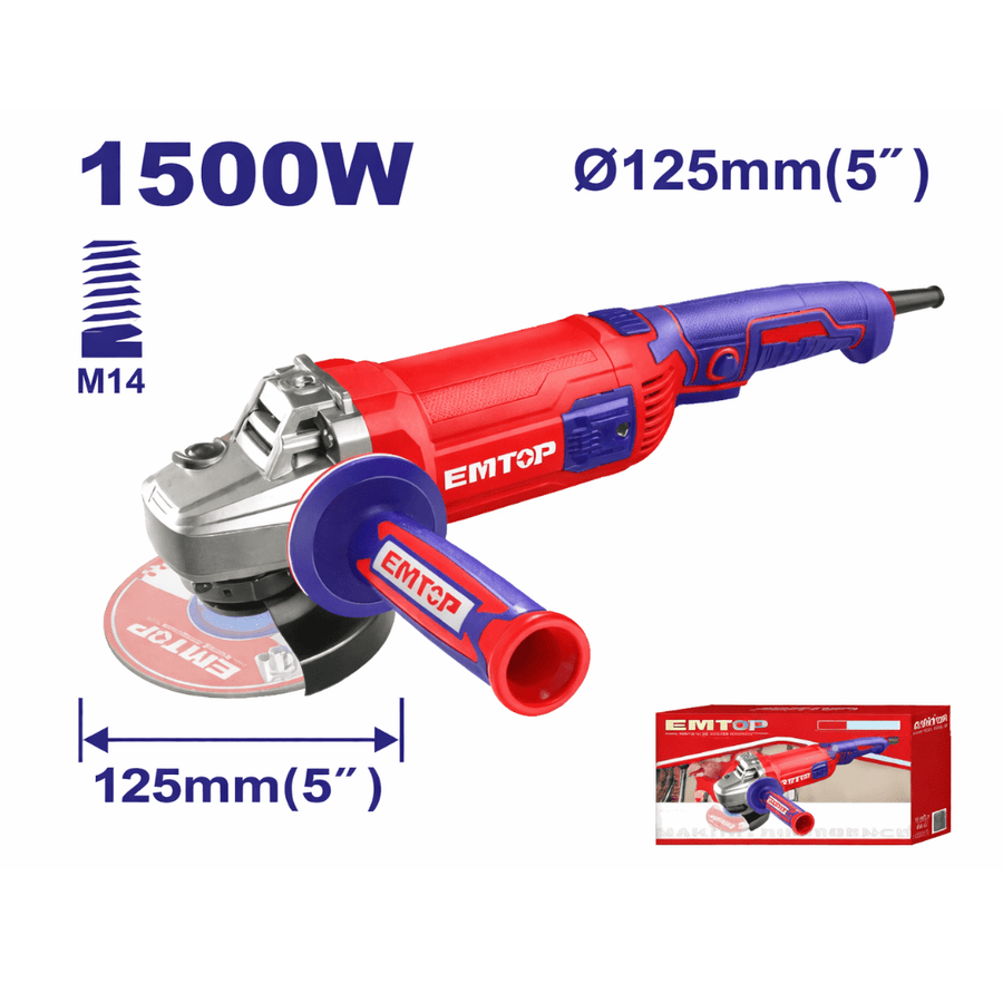 Meule 125 1500W EMTOP EAGR15153 - SME IMPORT