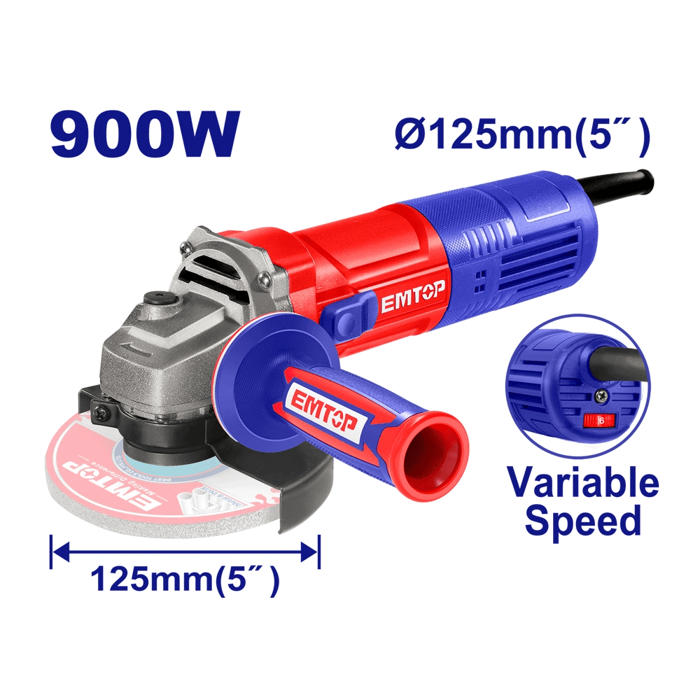 Meule 125 900W a variateur EMTOP EAGRS09051 - SME IMPORT
