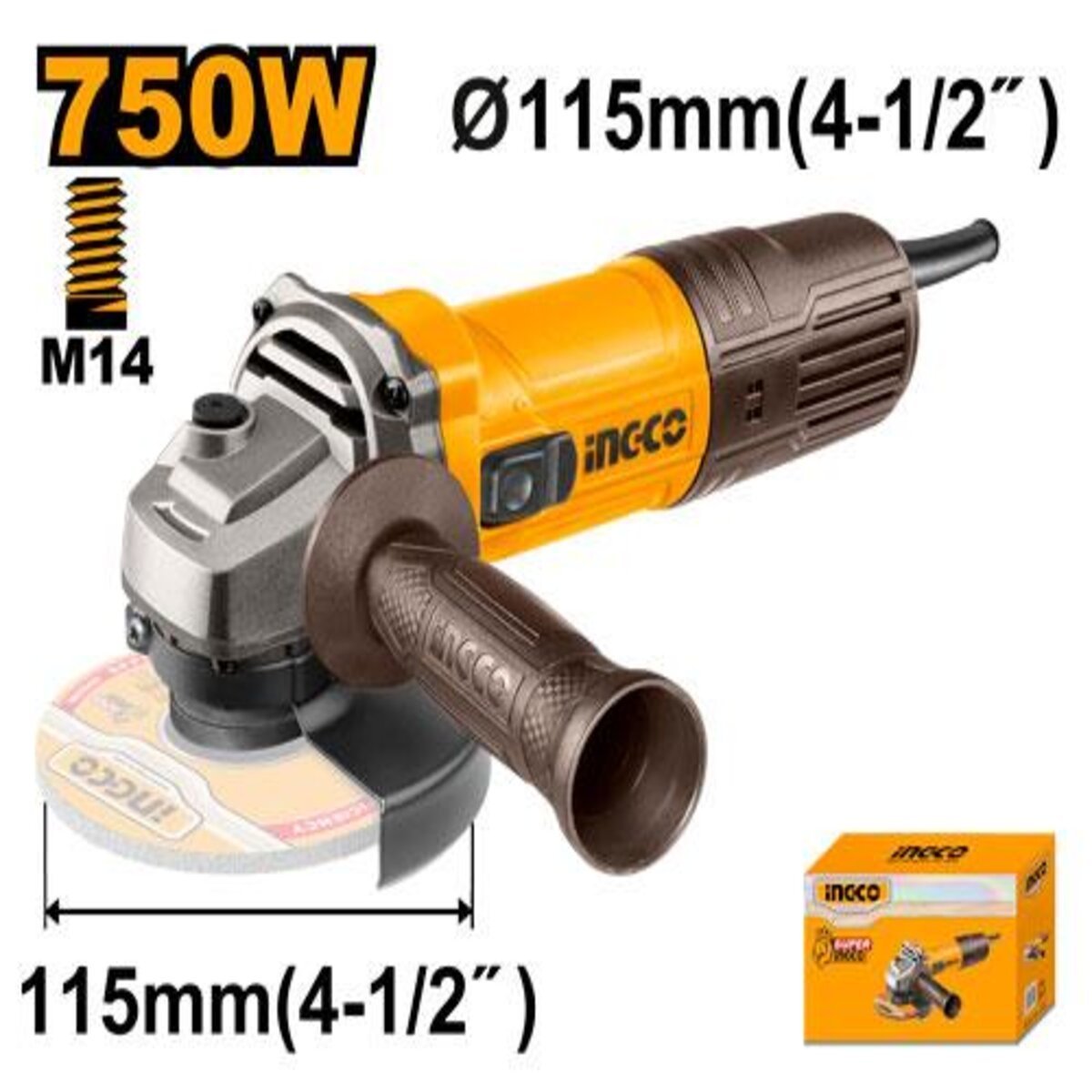 Meuleuse d’angle 750W INGCO – AG75028 - SME IMPORT