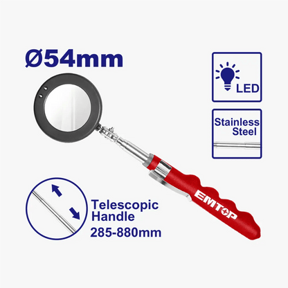 Miroir télescopique D54MM EMTOP EMTU1688 - SME IMPORT
