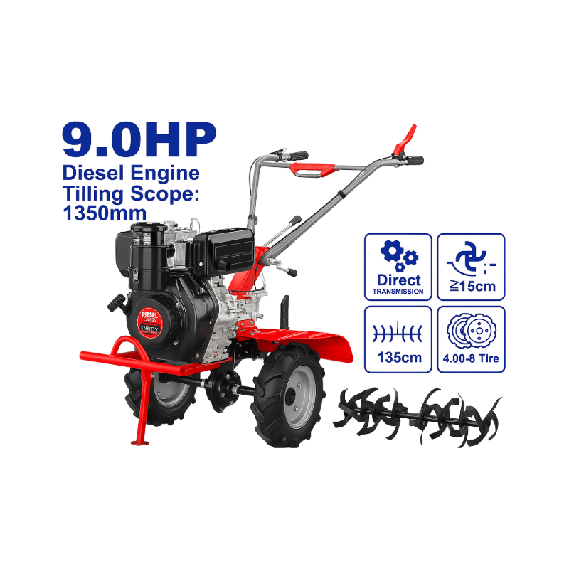 Motobineuse diesel 9CV EMTOP ETLR1353 - SME IMPORT