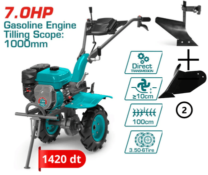 Motoculteur à essence 7 hp modèle TGC12006 par TOTAL puissant et polyvalent pour cultures profondes - SME IMPORT