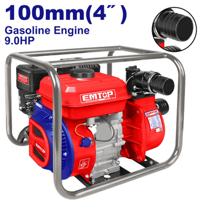 Motopompe essence 9CV 4″ 1500l/MIN EMTOP EGWP10012 - SME IMPORT