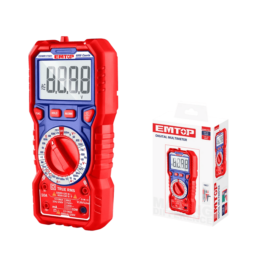 Multimétre digital 1000V EMTOP EDMR17501 - SME IMPORT