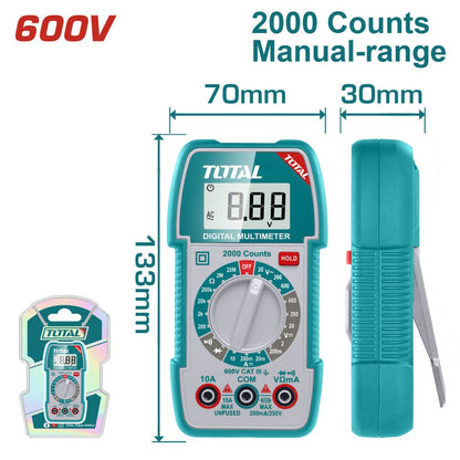 Multimètre TOTAL professionnel TMT5360011 - performances exceptionnelles - SME IMPORT