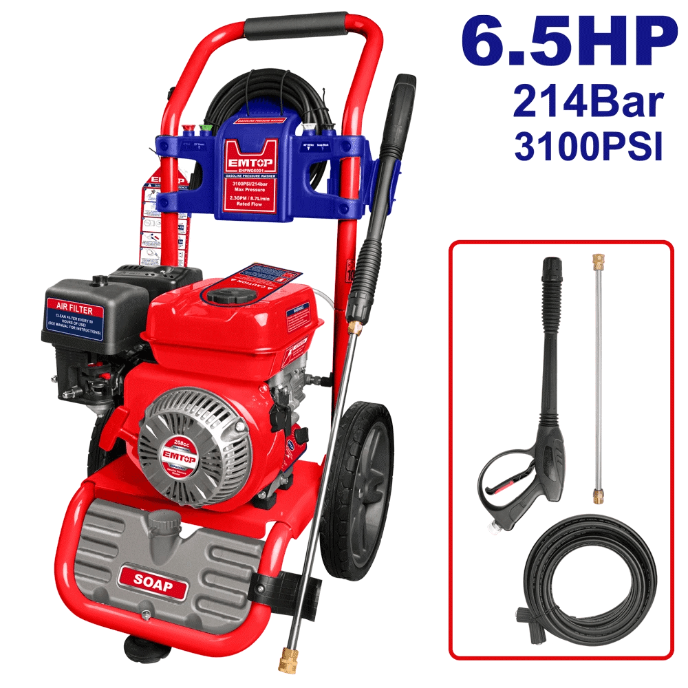 Nettoyeur haute pres es 6.5HP 214B EMTOP EHPWG6001 - SME IMPORT