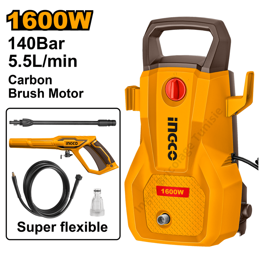 Nettoyeur haute pression INGCO HPWR16008 – 1600 W - SME IMPORT