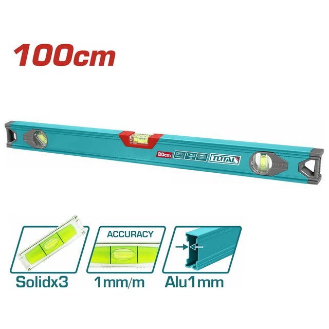 Niveau eau 100 cm TOTAL aluminium profil precision 1mm tmt210016 - SME IMPORT
