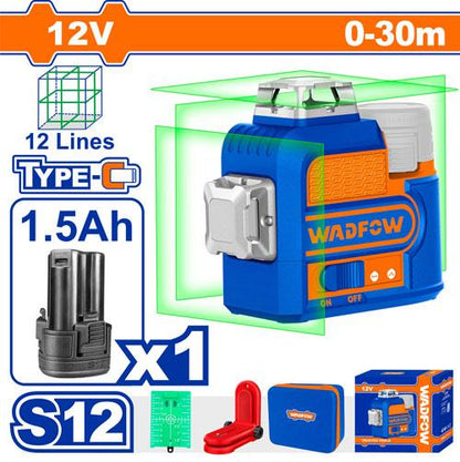 Niveau laser 3d 30m 12 ligne WADFOW WLE8M12 - SME IMPORT